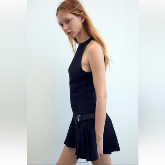 ZARA MINI DRESS WITH SIDE STRAPS - Picture 4 of 9